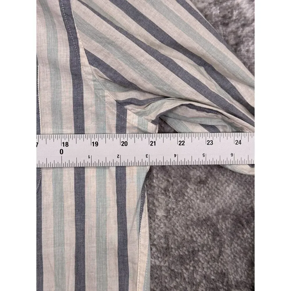 New J Crew Shirt Medium Mens Classic Fit Striped Long Sleeve Casual Button